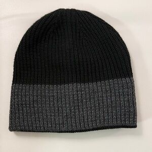 Black and Gray Knit Beanie